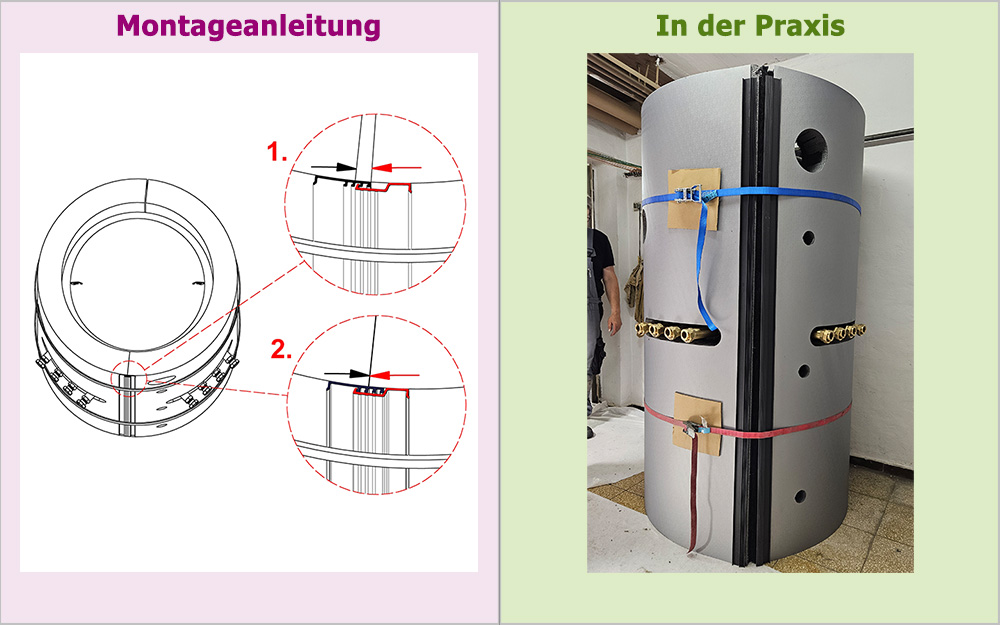 Schritt 9d – Hakenleiste schließen & Deckel aufsetzen