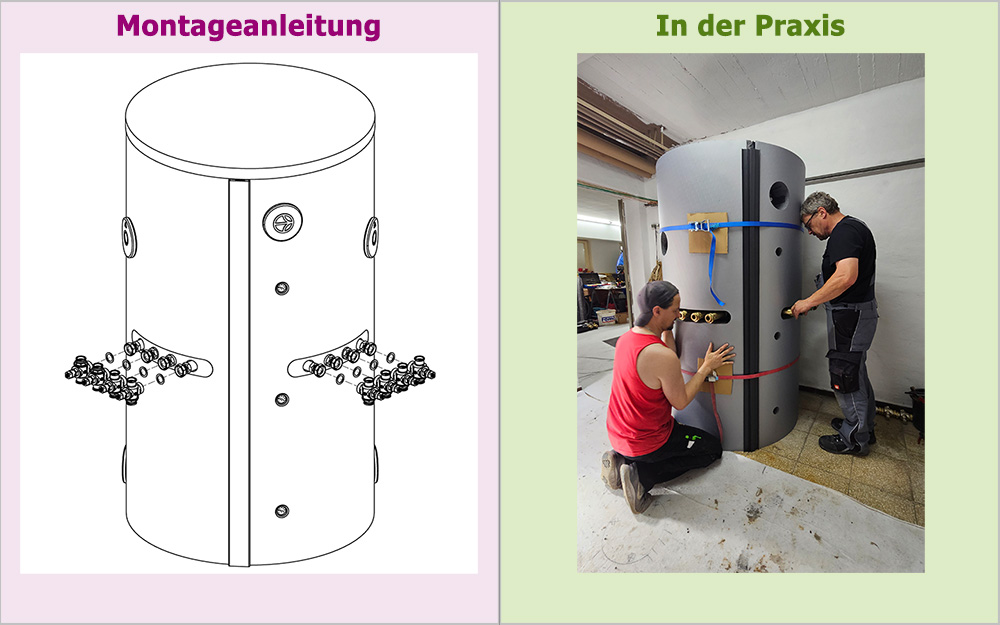 Schritt 10 – Kugelhahn-Doppel-Verschraubungen montieren